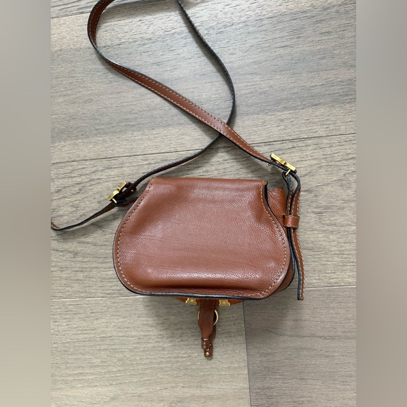 Chloé Marcie Leather Crossbody Bag Chestnut Brown | Vintage Era - Picture 4 of 11